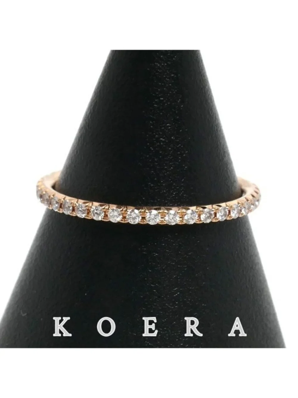 Tiffany & Co 18k Pink Gold Metro Full Circle Ring Diamond Vintage